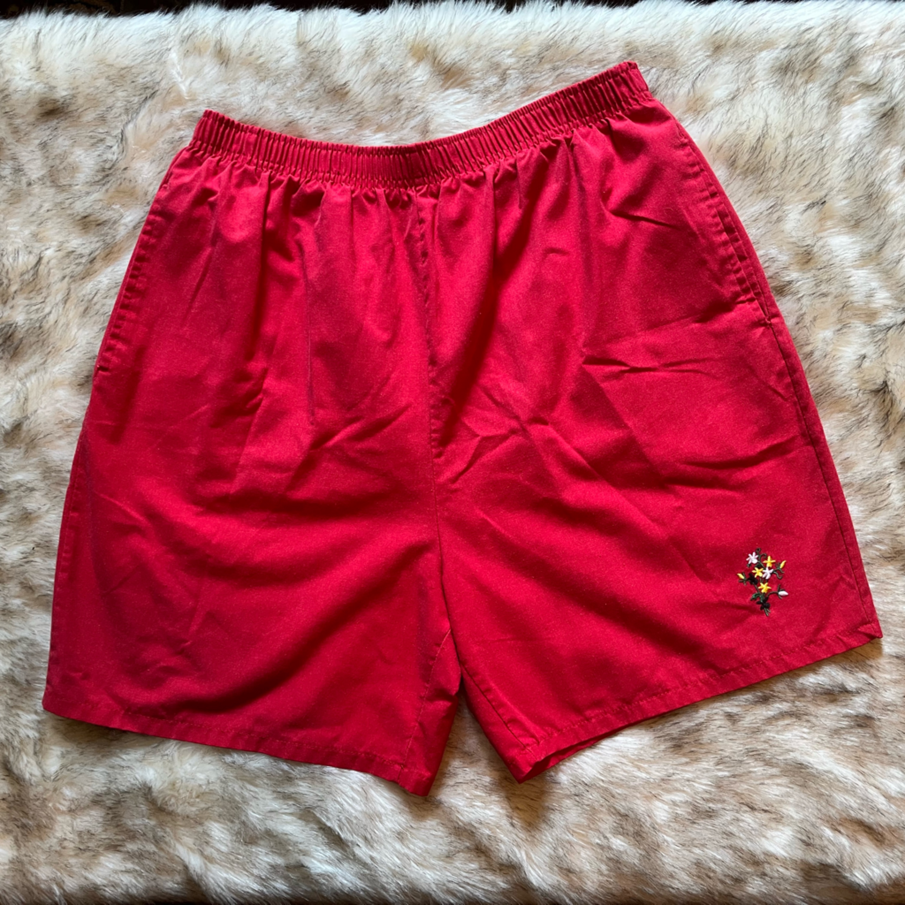 Vintage Embroidered Bouquet Weekender Shorts
